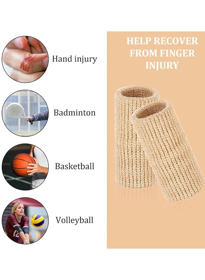 ١٠ قطع من أكمام الأصابع المرنة القابلة للتهوية، مناسبة لضغط الإبهام والأصابع، مثالية لكرة السلة والبيسبول والكرة الطائرة والألعاب والكتابة واللعب والاستخدام اليومي، لحماية الأصابع من الإصابات، للرجال والنساء - Image 4